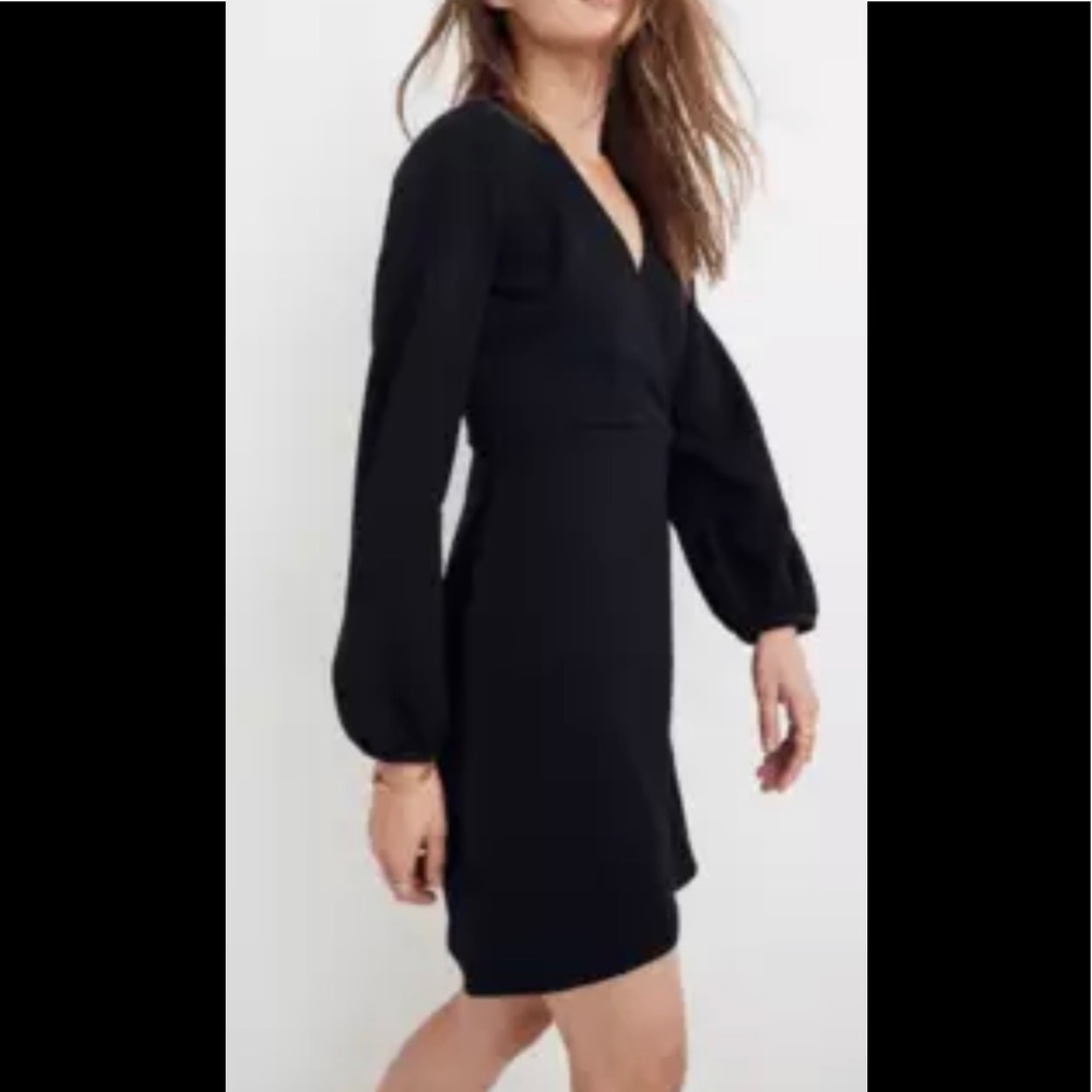 Madewell  Texture Thread black wrap dress size XXS